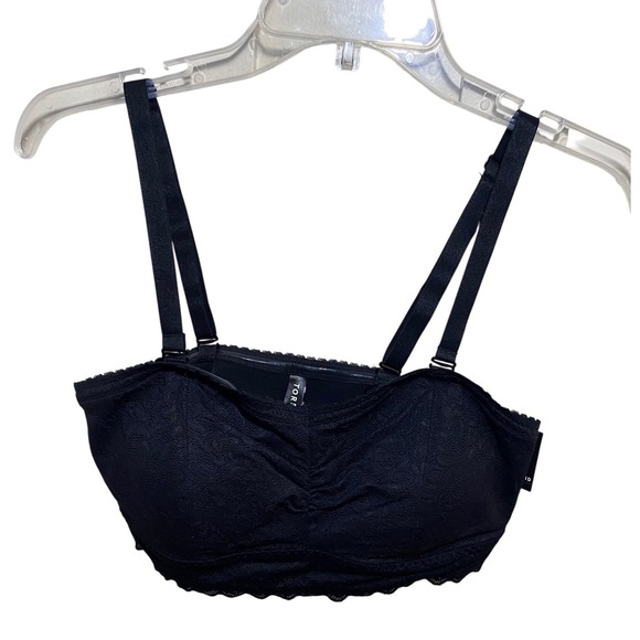torrid Other - Torrid Womens Unlined 4-Way Stretch Lace Bandeau Bralette Black Size 00 NEW